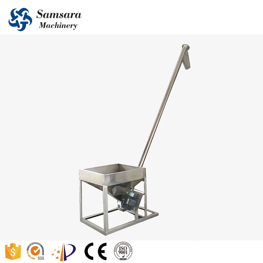 Inclined Mud Sludge Heated Inclined Coal Powder Hopper Automatic Vibrating Screw Conveyor Feeder